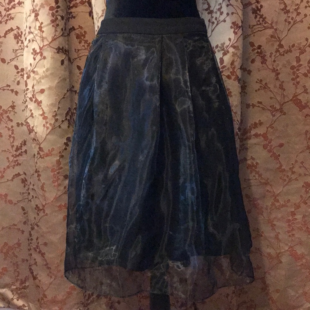 Forever 21 - Black Sheer Shell Midi Skirt